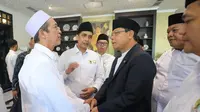 Plt Ketua Umum Partai Persatuan Pembangunan (PPP) Muhamad Mardiono menghadiri acara halal bihalal Masyarakat Cinta Masjid Indonesia (MCMI), yang digelar di Hotel Des Indies, Menteng, Jakarta Pusat. (Istimewa)