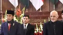 Presiden Jokowi dan Presiden Afganistan Ashraf Ghani pada jamuan santap siang kenegaraan di Istana Presiden Arg, Senin (29/1). Kunjungan presiden Indonesia ini menjadi yang pertama setelah hampir enam dekade berlalu. (Liputan6.com/Pool/Biro Pers Setpres)