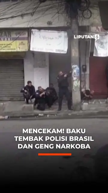 Mencekam! Baku Tembak Polisi Brasil dengan Geng Narkoba