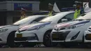 Polisi Lalu Lintas berada di antara mobil patroli saat mengikuti apel Operasi Patuh Jaya 2019 di Lapangan Polda Metro Jaya, Kamis (29/8/2019). Polda Metro Jaya menggelar operasi lalu lintas bersandi Operasi Patuh Jaya 2019 mulai dari 29 Agustus hingga 11 September 2019. (merdeka.com/Imam Buhori)