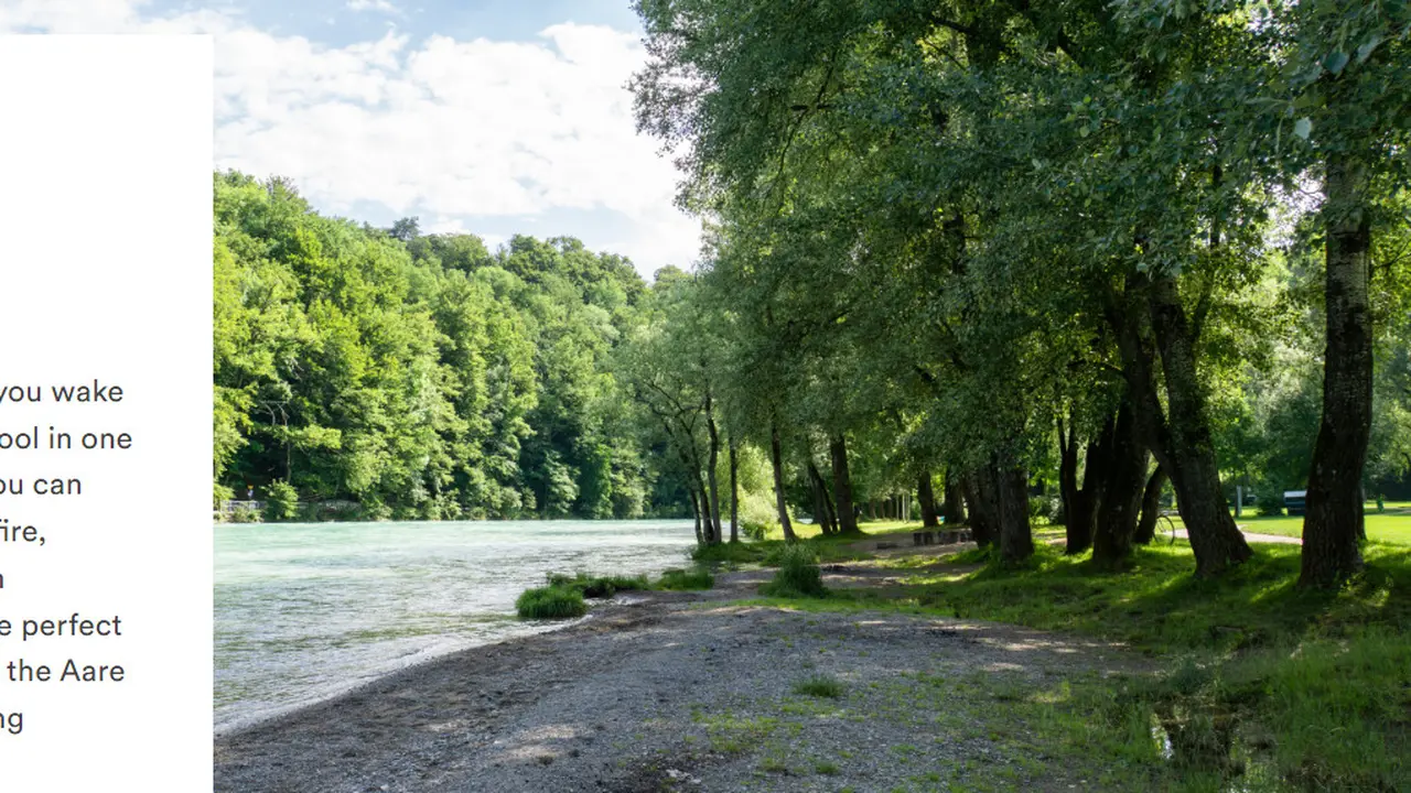 Penampakan Sungai Aare. Sungai ini adalah tempat wisata di Bern, namun lokasinya memang rawan.