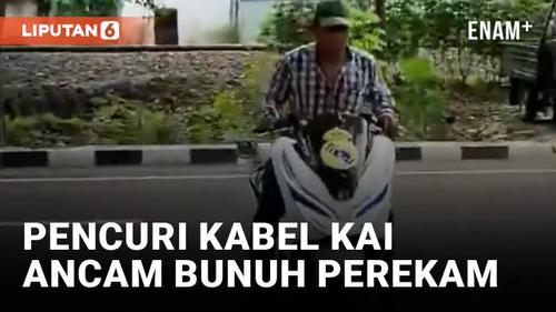 VIDEO: Viral! Video Dugaan Pencurian Kabel KAI di Surabaya