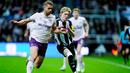 Dengan kemenangan ini, Newcastle memastikan satu tempat di semifinal Piala Liga Inggris bersama Arsenal dan Liverpool, serta salah satu dari pemenang antara Tottenham Hotspur vs Manchester United. (Owen Humphreys/PA via AP)