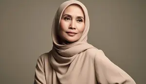 Model gamis terbaru untuk wanita usia 50-an (created by Meta AI)