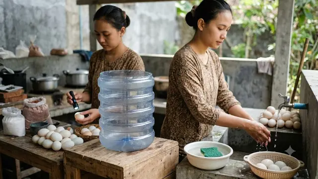 Pemeraman Telur Asin dari Galon Bekas
