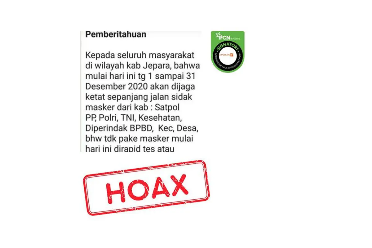 Cek Fakta Pemkab Jepara sidak masker