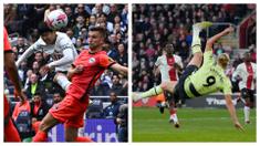 Pekan ke-30 Liga Inggris 2022/2023 yang digelar Sabtu (8/4/2023) diwarnai dua gol keren yang penuh makna bagi dua pemain sebagai pencetak gol. Bagi Son Heung-min dan Erling Haaland, gol keren yang mereka cetak sama-sama beraroma century alias berkelipatan seratus. Son Heung menjadi pemain asia pertama yang mencetak total 100 gol di Premier League, sementara gol kedua Erling Haaland menjadi gol ke-200 sepanjang karier profesionalnya di level klub dan timnas. (Kolase Foto AFP dan AP Photo)