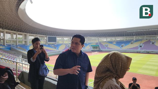 Kunjungan Erick Thohir ke Stadion Manahan