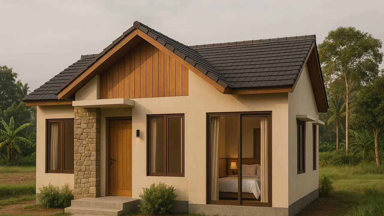Model Rumah Minimalis 7x10 di Desa dengan 3 Kamar Tidur