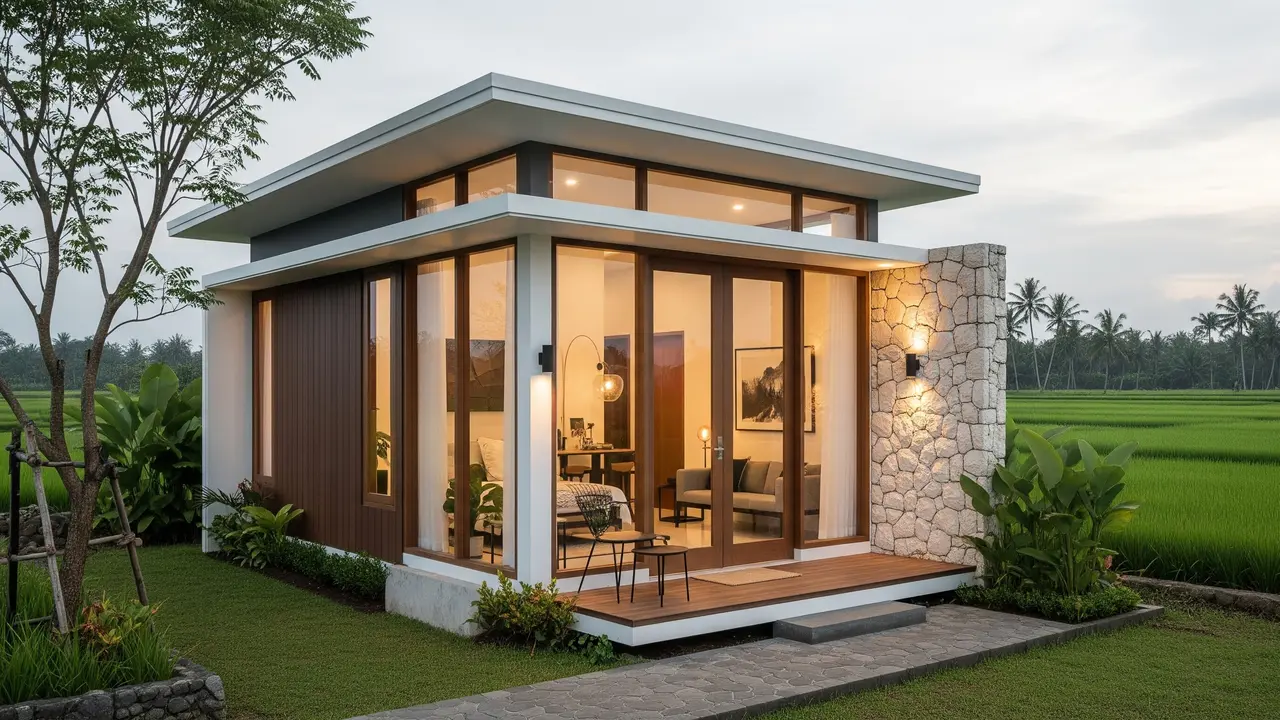 Model Rumah Sederhana Tapi Mewah yang Cocok untuk Lahan Kecil/ Ilustrasi AI
