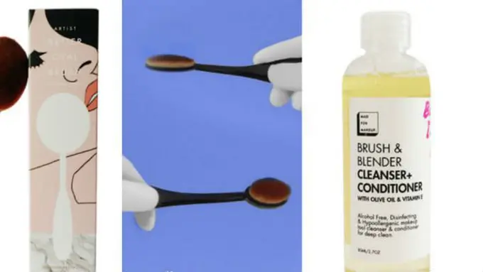 Oval Brush dan Cleanser/Mad for Make Up