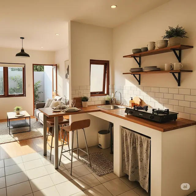 Dapur Kecil Rumah Type 36 (Foto: Gemini AI)