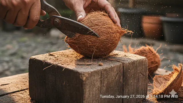 Cara Buat Cocopeat Sendiri dari Sabut Kelapa. AI