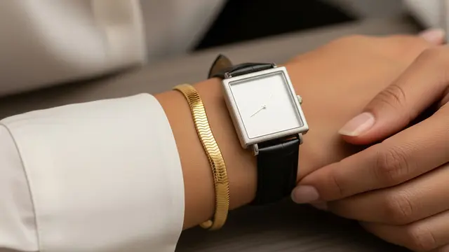 Gelang Rantai Apa yang Cocok untuk Jam Tangan Kotak/ Ilustrasi AI