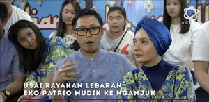 Seperti rencana Eko Patrio merayakan Hari Raya Idul Fitri 1438 H.