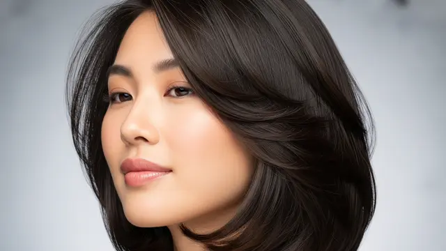 Layered Soft Lob untuk Rambut Tipis