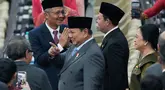 Presiden Indonesia Prabowo Subianto saat tiba menghadiri Sidang Tahunan MPR RI dan Sidang bersama DPR dan DPD RI tahun 2026 di Gedung Nusantara, Kompleks Parlemen, Senayan, Jakarta, Jumat, 14 Agustus 2026. (AP/Dita Alangkara)