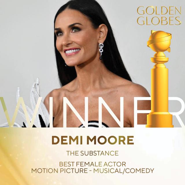 Demi Moore. (Foto: Dok. Twitter @goldenglobes)
