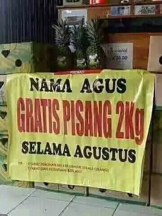 7 Bukti Nama Agus Bawa Berkah di Bulan Agustus, Banyak dapat Promo