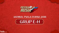 Berita video jadwal Piala Dunia Rusia 2018 grup E-H matchday ke-2.