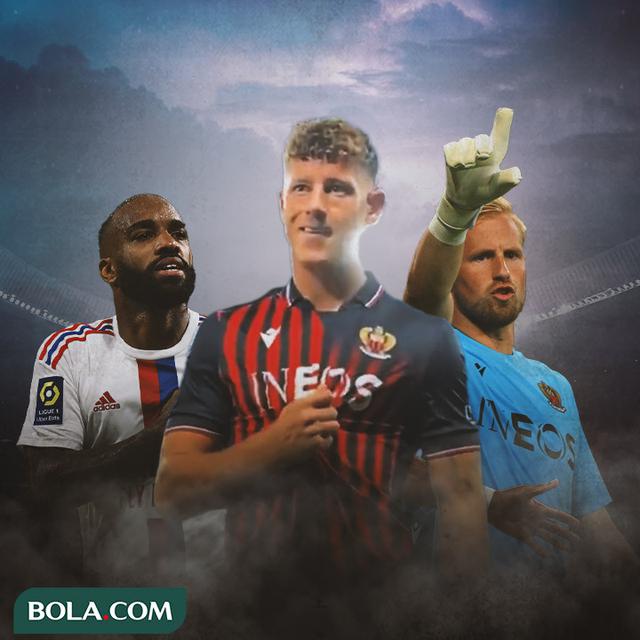 Ilustrasi - Alexandre Lacazette, Ross Barkley, Kasper Schmeichel