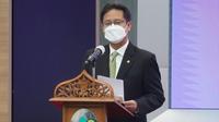 Menteri Kesehatan RI Budi Gunadi Sadikin menghadiri peringatan Hari Malaria Sedunia di Gedung Kementerian Kesehatan RI Jakarta pada 27 April 2021. (Dok Kementerian Kesehatan RI)