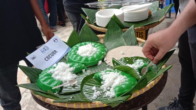 Kue Khas Banten, Cecuer, Di HUT BJS. (Selasa,17/11/2020). (Yandhi Deslatama/Liputan6.com)