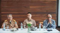 Konferensi pers pelaksanaan Gerakan Pembagian 10 Juta Bendera Merah Putih di Kecamatan Bontobahari, Bulukumba, Sulawesi Selatan, Selasa (4/7/2023). (Foto: Istimewa)