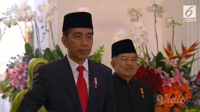 Gaya Kompak Iriana Jokowi dan Mufidah Kalla dengan Busana Hijau
