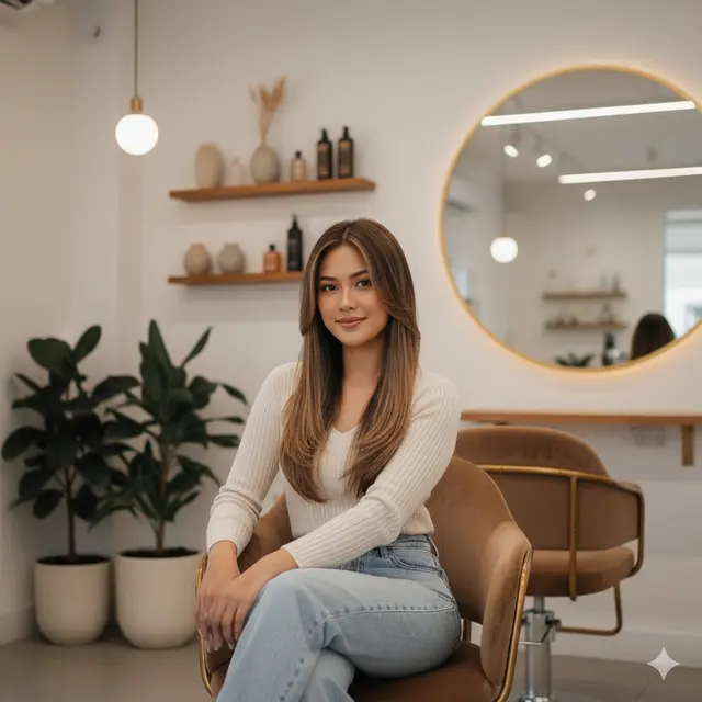 Model Rambut Wanita Panjang Lurus Tipis