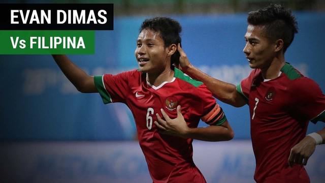 Evan Dimas miliki momen manis ketika Timnas Indonesia bersua Filipina.