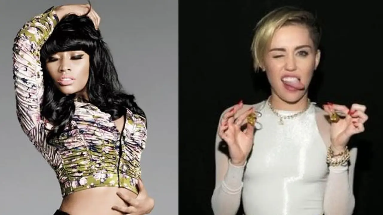 Nicki Minaj dan Miley Cyrus 