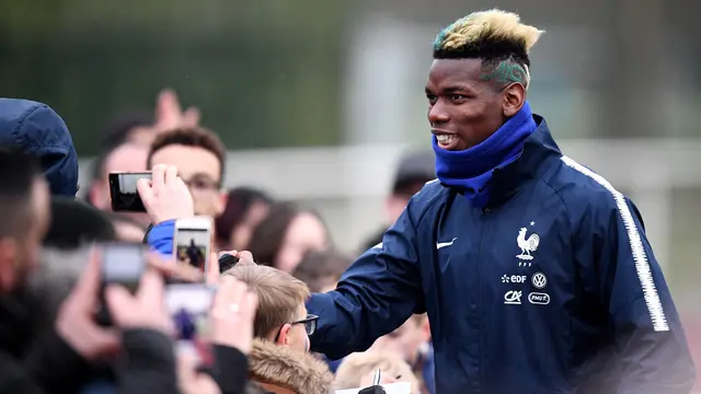 Gaya Paul Pogba Saat Ikuti Latihan Bersama Timnas Prancis