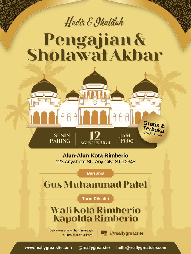 Contoh Undangan Acara Pengajian Maulid Nabi Muhammad SAW