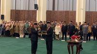 Pelantikan Ketua Fraksi PPP DPR Amir Uskara sebagai Wakil Ketua MPR RI. (Liputan6.com/Delvira Hutabarat)