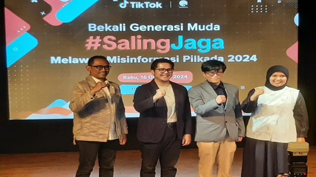 Konferensi Pers TikTok Bersama Kemenkominfo Berdayakan Mahasiswa #SalingJaga Melawan Hoaks dan Misinformasi Pilkada 2024. (Foto: Liputan6.com)