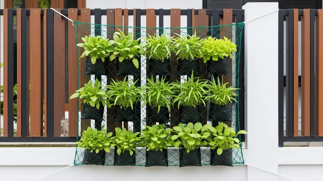 Ide Kebun Sayur Pakai Polybag Gantung di Pagar Rumah