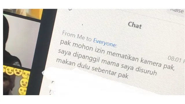 6 Alasan Siswa Izin Matikan Kamera saat Sekolah Online Ini Bikin Ketawa