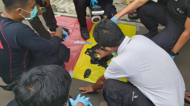 Tim Gegana Kimia Biologi Radioaktif (KBR) kembali menemukan paparan radioaktif di Blok L, Perumahan Batan Indah, Kecamatan Setu, Tangsel, Selasa (25/2/2020).