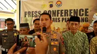 Kapolres Pemalang, AKBP Edy Suranta Sitepu menjelaskan kasus pembakaran Alquran di Pemalang. ( Foto: Liputan6.com/Humas Polres Pemalang/Muhamad Ridlo)