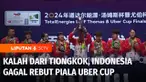 Penantian panjang regu bulutangkis putri Indonesia selama 16 tahun untuk merengkuh Piala Uber pupus sudah. Indonesia tidak mampu mengalahkan kedigdayaan regu bulutangkis putri Tiongkok. Indonesia ditekuk Tiongkok 3-0. Meski gagal, Menpora Dito Ariote...