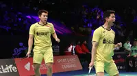 Kevin Sanjaya Sukamuljo/Marcus Fernaldi Gideon menjadi satu-satunya wakil Indonesia pada final Denmark Terbuka Super Series Premier 2017, Minggu (22/10/2017). (PBSI)