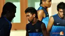 Latihan Timnas Indonesia Minggu (25/11/2012) di Hotel Horses Golden Palace, Kuala Lumpur, Malaysia.  tempat menginap Pemain Timnas Piala AFF 2012.