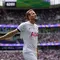 Pemain Tottenham Hotspur Harry Kane saat pertandingan sepak bola persahabatan pramusim antara Tottenham Hotspur dan Shakhtar Donetsk di Stadion Tottenham Hotspur, London, Inggris, Minggu (6/8/2023). Harry Kane mengemas quattrick saat Tottenham Hotspur mengalahkan Shakhtar Donetsk dengan skor 5-1. (Yui Mok/PA via AP)