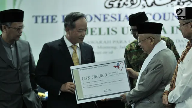 MUI Terima Bantuan Rp 7,6 M dari Taiwan untuk Korban Bencana Sulteng