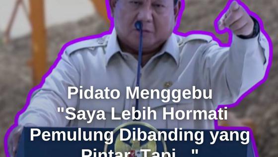 Prabowo Pidato Resmikan Sekolah Rakyat: Lebih Hormat ke Pemulung, Daripada yang Pintar Tapi..