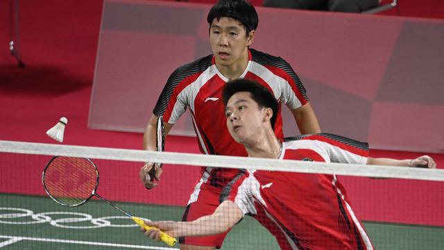 Foto: Kevin / Marcus Pukul Ganda Inggris Raya dengan Mudah di Olimpiade Tokyo 2020