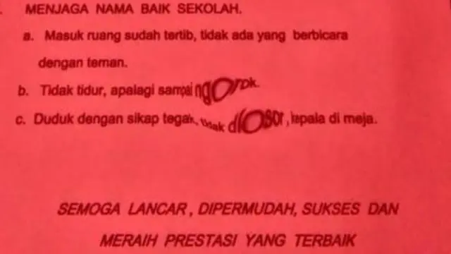 7 Pengumuman di Sekolah Ini Pasti Pernah Kamu Baca, Bikin Senyum