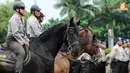 Pasukan kavaleri pun akan dikerahkan dalam pengamanan di malam penghujung tahun 2013 (Liputan6.com/Herman Zakharia) 