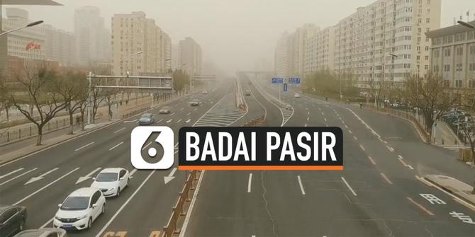 VIDEO: Badai Pasir Kuning Selimuti Kota Beijing